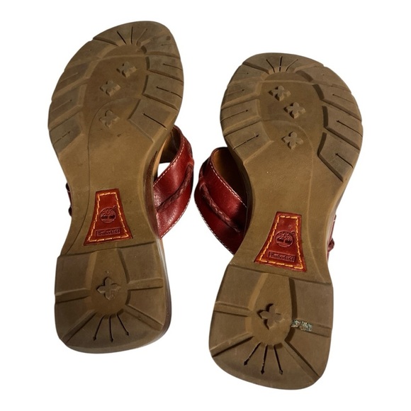 Timberland Smart Comfort Women's Leather Red and Brown Sandals - Picture 4 of 5
